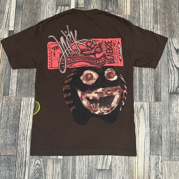 🔥🔥 Travis Scott Cactus Jack Never Backward Tour Tee Wrap Around Graphics Sz M - Picture 5 of 8